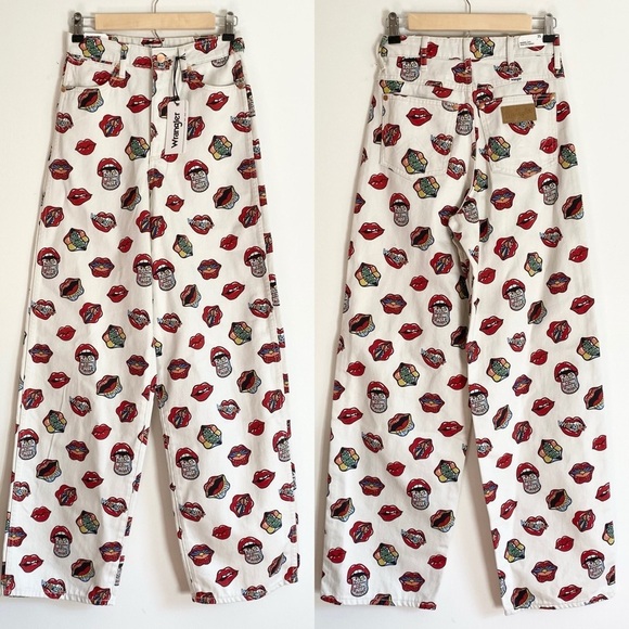 NWT Wrangler Barrel 652 High Rise Jeans Rolling Stones / Read my Lips 25 x 31 - Picture 9 of 9